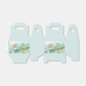 Vogels zingen op een bloeiende boomtak bedankdoosjes (Uitgevouwen)