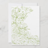 Vogels & Zwemelen Groene Hydrangea #28 Wedding Inv Kaart (Achterkant)