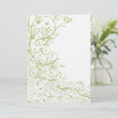 Vogels & Zwemelen Wedding nodigt groene hydrangea  Kaart (Staand voorkant)