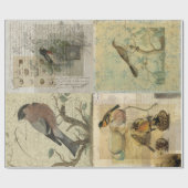  vogelsamenstellingen — Ontschafpapier/omslagpapie Cadeaupapier (Vlak)