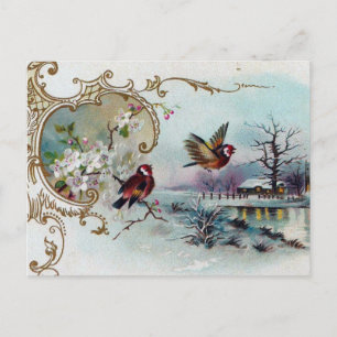 Vogelscene Briefkaart