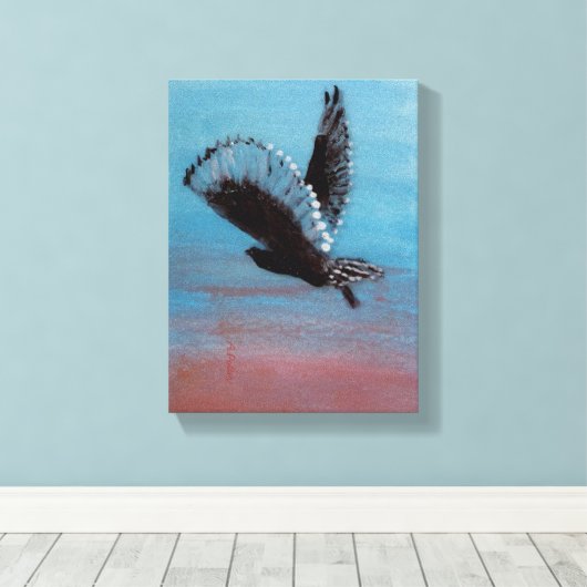 Vogelschilder Zonneoporren Canvas Afdruk (Insitu (Houten vloer))