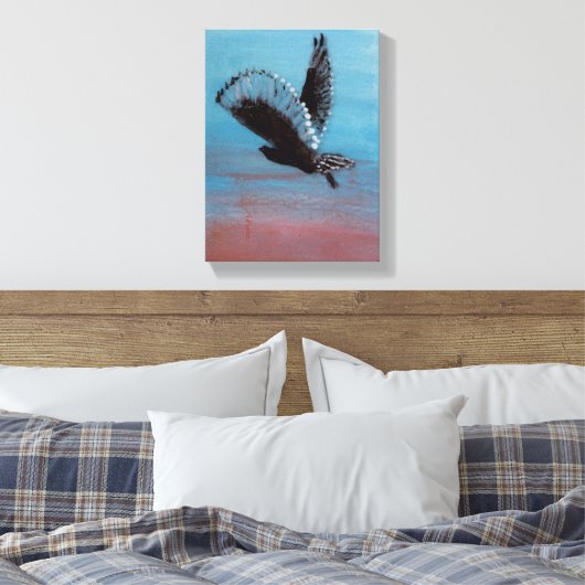 Vogelschilder Zonneoporren Canvas Afdruk (Insitu (Slaapkamer))