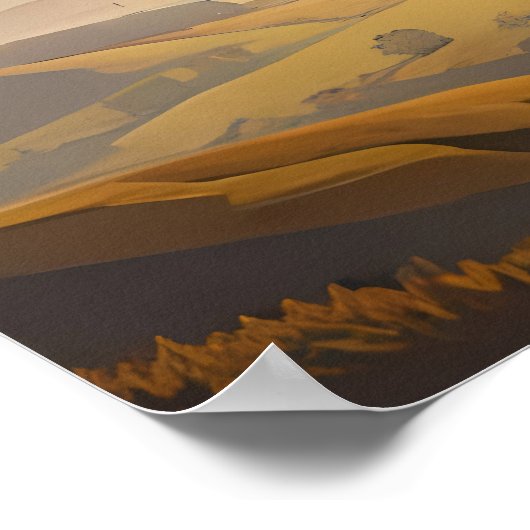 vogelschilderij paar vliegen lucht wolk middag poster (Hoek)