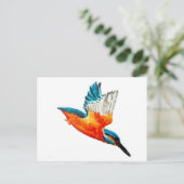 Vogelschilders Flying Kingfisher Briefkaart (Staand voorkant)