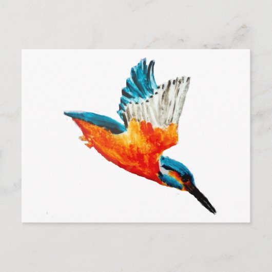 Vogelschilders Flying Kingfisher Briefkaart (Voorkant)