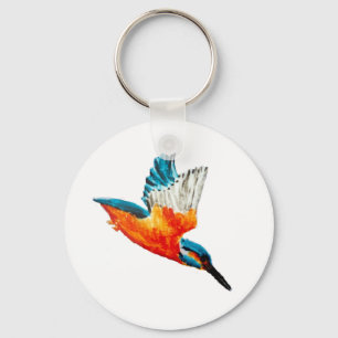 Vogelschilders Flying Kingfisher Sleutelhanger