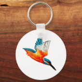 Vogelschilders Flying Kingfisher Sleutelhanger (Voorkant)