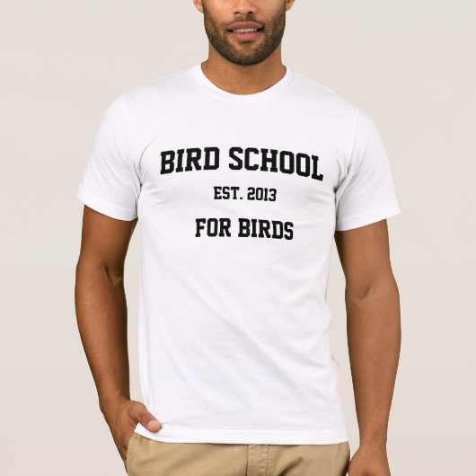 Vogelschool, dat is voor vogels t-shirt (Voorkant)