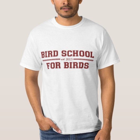 Vogelschool voor vogels t-shirt (Voorkant)