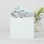  vogelscroller Aqua Blue Kaart (Staand voorkant)