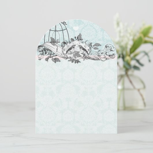 vogelscroller Aqua Blue Kaart (Staand voorkant)