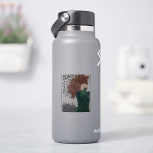 "Vogelset vrij" waterflesje ticker Sticker