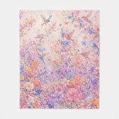 Vogelsgezang Tussen Bloesems Fleece Deken (Voorkant)