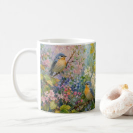 Vogelsgezang Tussen Bloesems Koffiemok