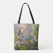 Vogelsgezang Tussen Bloesems Tote Bag (Achterkant)
