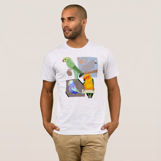 Vogelshirt T-shirt (Voorkant volledig)