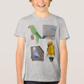 Vogelshirt Tri-Blend Shirt (Voorkant)