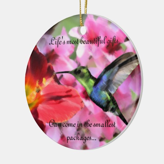 Vogelsierbloem Keramisch Ornament (Links)