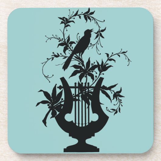 Vogelsilhouet Bier Onderzetter (Voorkant)
