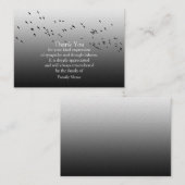 Vogelsilhouet na begrafenis bedankkaart notitiekaartje (Voorkant / Achterkant)