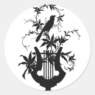 Vogelsilhouet Ronde Sticker