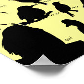 Vogelsilhouettes (16) Poster (Hoek)