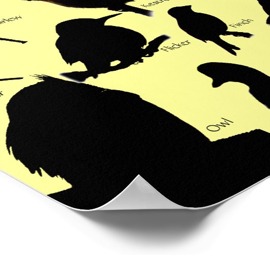 Vogelsilhouettes (16) Poster (Hoek)