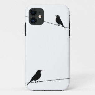 Vogelsilhouettes op draad Case-Mate iPhone case