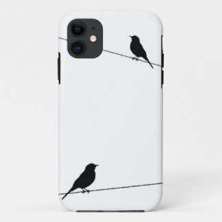 Vogelsilhouettes op draad Case-Mate iPhone case