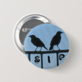 vogelsilhouettes-resize, S, I, P Ronde Button 5,7 Cm (Voorkant /achterkant)