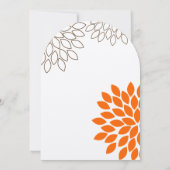  vogelsoorten Chrysanthemum Floral Wedding Kaart (Achterkant)