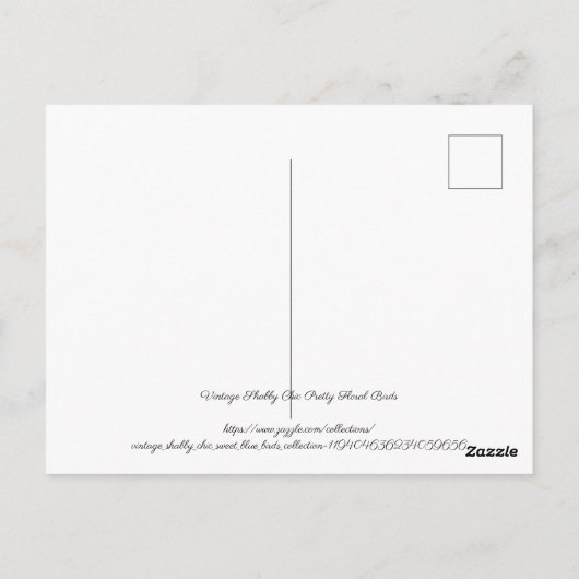   vogelsoorten in Shabby Chic Briefkaart (Achterkant)