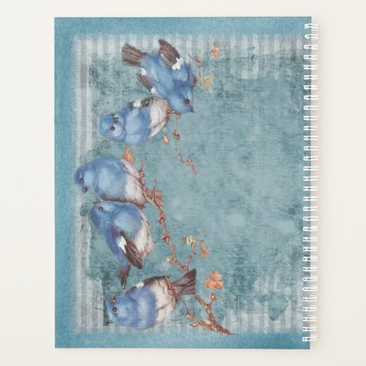 vogelsoorten in Shabby Chic Planner (Achterkant)