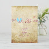  vogelsoorten/kleurrijke roze kersen/sakura blosso kaart (Staand voorkant)