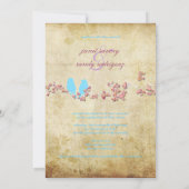  vogelsoorten/kleurrijke roze kersen/sakura blosso kaart (Achterkant)