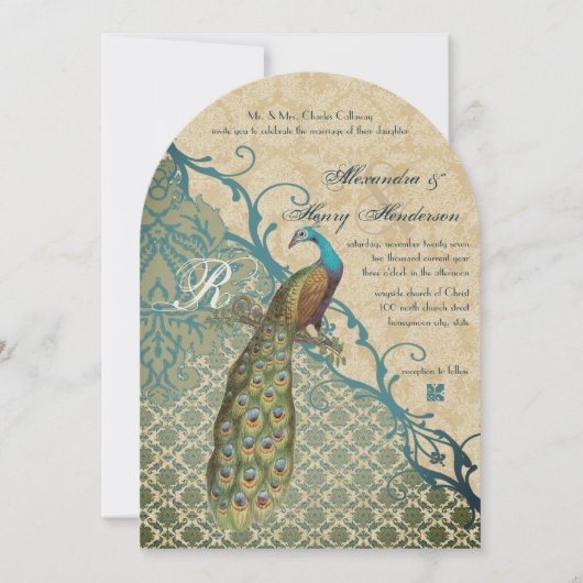  vogelsoorten Margarita Hawaiian Blue Damask Kaart (Voorkant)