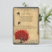 vogelsoorten met hartverscheuringen RSVP-bruiloft RSVP Kaartje (Staand voorkant)