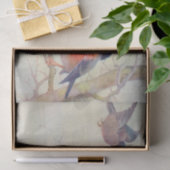  vogelsoorten rode gebrouwen vogels op een tak tissuepapier (Geschenk)