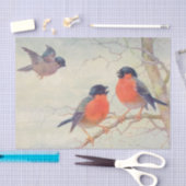  vogelsoorten rode gebrouwen vogels op een tak tissuepapier (Craft)