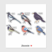 VOGELSOORTEN SET STICKER (Vel)