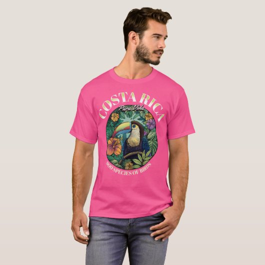 Vogelspotten in het paradijs Toucans van Costa Ric T-shirt (Voorkant volledig)
