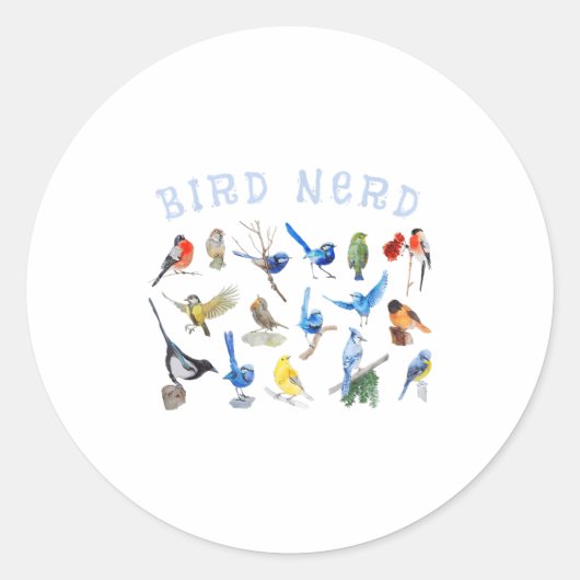 Vogelspotten Nerd Vogelkijken Vogelliefhebber Scha Ronde Sticker (Voorkant)