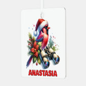 Vogelspotter Gepersonaliseerd Metalen Ornament (Voorkant links)