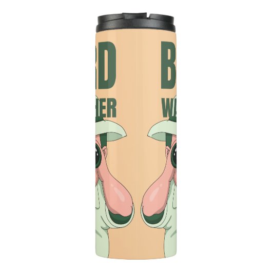 Vogelspotter Hobby vogelobservatie  natuurwaarneme Thermosbeker (Achterkant)