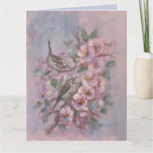 Vogelspotverjaardags-/bedankkaart