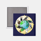 Vogelspullen van de wereld magneet (Voorkant / Achterkant)