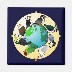 Vogelspullen van de wereld magneet