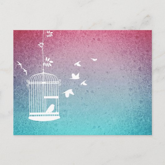 vogelstand en vogels briefkaart (Voorkant)