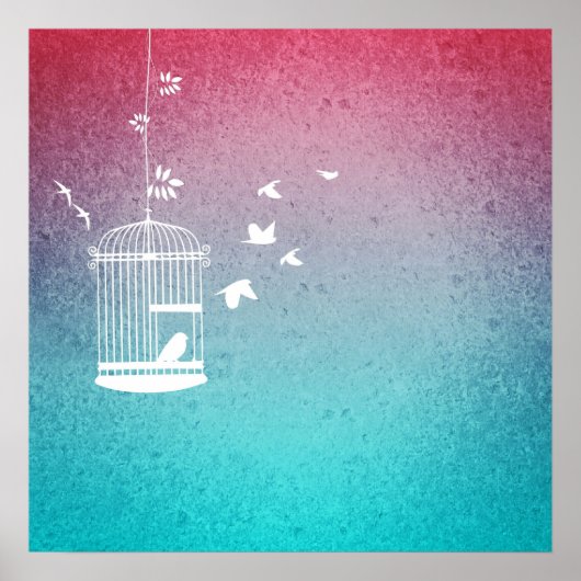 vogelstand en vogels poster (Voorkant)